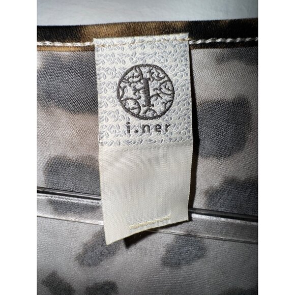 Wild Cheetah Print V-Neck Top With Dramatic Sleeves Medium Sexy 80's Club‎ Sexy - Picture 7 of 7